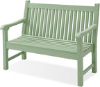 Psilvam Garden Bench, 2-Person Poly Lumber Patio Bench, All-Weather Outdoor by PsilvamGardenFurniture