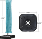 PURPLE LEAF 9'×11.5' Cantilever Patio Umbrella - Image 3