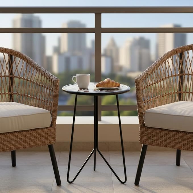 LIFFY Outdoor Side Table, Indoor Round Home Decor End Table & Accent Table - Image 6