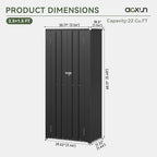 Aoxun 2.5’x1.5’ Outdoor Storage Cabinet, Outdoor Metal Storage Shed - Image 3