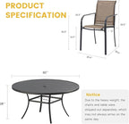 VICLLAX Large Patio Dining Furniture Set, Outdoor Dining Set - Image 7