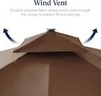 Best Choice Products 12x12ft LED Cantilever Patio Umbrella w/Base Included & - Image 7