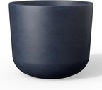 Kante Round Concrete Planter, 11 Inch Dia Classic Style Large Plant Pot by Kante