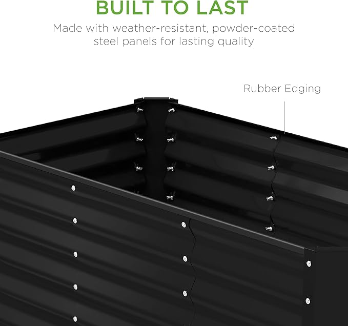 Best Choice Products 4x2x2ft Outdoor Metal Raised Garden Bed, Deep Root Box - Image 7