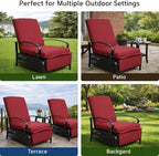 Kozyard Adjustable Outdoor Reclining Lounge Chair, Cushioned Patio Chaise Lounge - Image 7