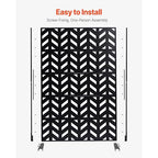 VEVOR Metal Privacy Screen, Outdoor Privacy Screens 5-Panel, Freestanding - Image 5