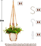 Macrame Plant Hanger Indoor Set, Hanging Planters - Image 2