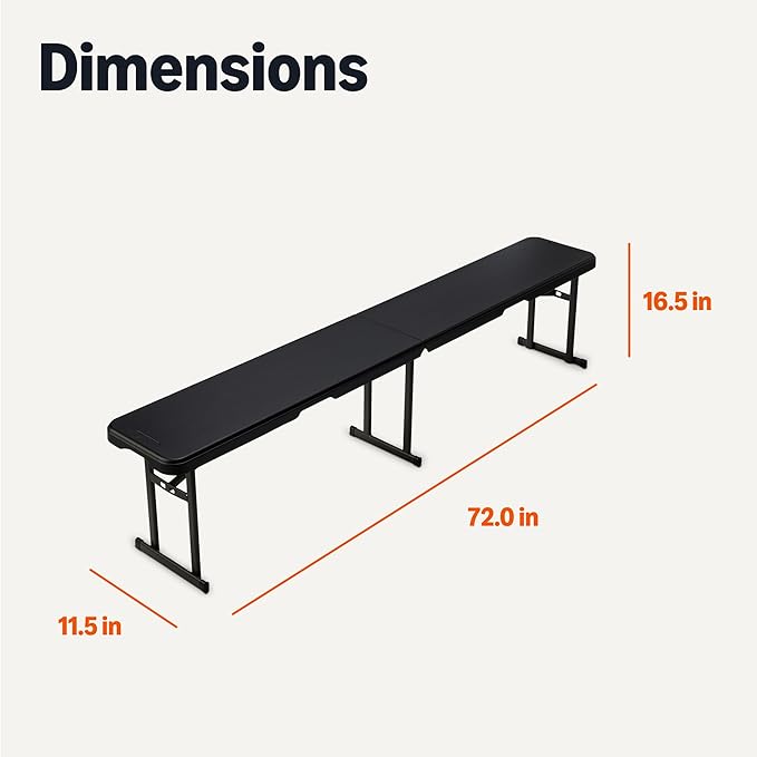 Amazon Basics 6ft Folding Bench - Image 2