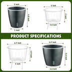 Self Watering Pots for Indoor Plants, Small African Violet Pots - Image 2