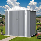 Greesum 6×4FT Outdoor Storage Shed, Metal Patio Storaged Sheds - Image 2