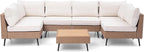 LAUSAINT HOME Outdoor Patio Furniture, 7 Piece Outdoor Sectional Sofa PE Rattan - Image 7
