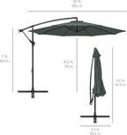 Best Choice Products 10ft Offset Cantilever Hanging Market Patio Umbrella - Image 7