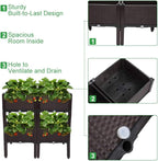 VINGLI Square Raised Garden Bed, Self-Watering Plastic Planter - Image 4