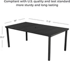Grand patio 7-Piece Outdoor Dining Set, 6 Leather-Look Wicker Swivel Patio - Image 7
