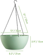 WOUSIWER 13 inch 2 Pack Large Hanging Planters - Image 2