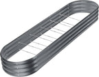 Land Guard 8×2×1ft Galvanized Raised Garden Bed Kit, 108 Gallon Capacity Raised by LandGuard