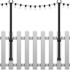 2 Pack String Light Poles, 5Ft Light Poles by Mutovlin