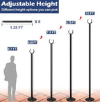 10FT String Light Pole for The Outdoor, Heavy Duty Metal Lighting Stand Pole - Image 3