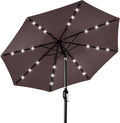 Best Choice Products 10ft Solar Polyester LED Lighted Patio Umbrella w/Tilt by BestChoiceProducts