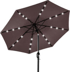 Best Choice Products 10ft Solar Polyester LED Lighted Patio Umbrella w/Tilt by BestChoiceProducts