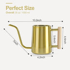 Watering Can Indoor Plants, 35 oz/1000 ml Metal Stainless Steel Watering Can Pot - Image 7