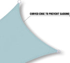 SUNNY GUARD Waterproof Sun Shade Sail 10' x 10' Sky Blue Triangle UV Block - Image 4