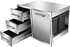Outdoor Kitchen Drawer Combo, BBQ Access Trash Drawer Combo - Image 3