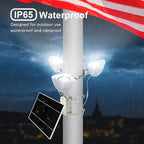 Solar Flag Pole Light, 3 Super-Spotlights LEDs, Adjustable Metal Clamps Fits - Image 7
