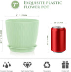 7 inch Flower Pots, 5 Pack Plant Pots - Image 2