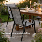 MAMIZO Patio Dining Chairs, Stackable All Weather Teslin Chair, Heavy Duty - Image 6