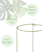 5 Pack Plant Support Stakes, Adjustable Plant Ring Cages - Image 3