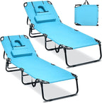 GYMAX Tanning Chair, 350lbs Beach Lounge Chair by GYMAX