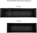 The HC Companies 24" Eclipse Plastic Window Box 7.76"x24"x6.57" in Black Color - Image 5