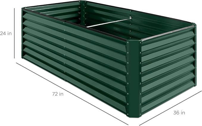 Best Choice Products 6x3x2ft Outdoor Metal Raised Garden Bed, Deep Root Box - Image 8