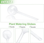 8 Pcs Clear Plant Watering Globes, Plastic Self Watering Bulbs Ball, Garden - Image 3