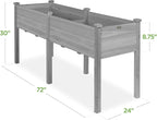 Best Choice Products 72x24x30in Raised Garden Bed, Elevated Wood Planter Box - Image 7