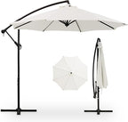 VECELO 10ft Offset Patio Umbrella, Cantilever Umbrella, Hanging Outdoor by VECELO