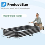 Quictent Galvanized Raised Garden Bed Kit, Strengthened by Crossbar, Dark Gray - Image 6