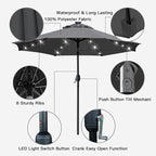 Sunnyglade 9' Solar LED Lighted Umbrella - Image 2