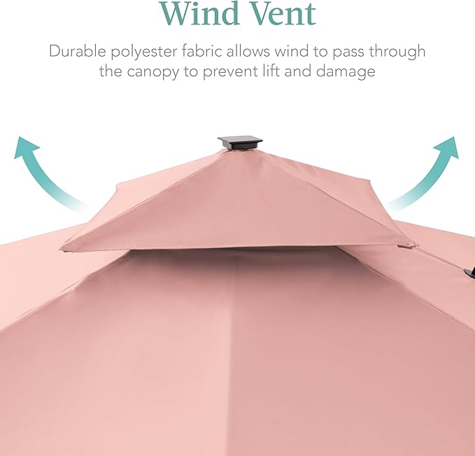 Best Choice Products 10x10ft Cantilever Patio Umbrella w/Base Included - Image 6