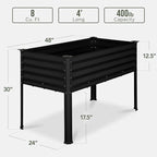 Best Choice Products 48x24x30in Galvanized Raised Garden Bed, Metal Elevated - Image 2
