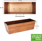 Achla Designs C-20C Copper Plated Flower Box, Medium Window Flowerbox Planter - Image 6