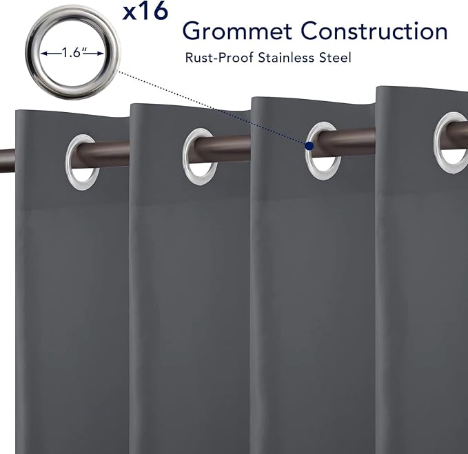 PureFit Outdoor Curtains for Patio Waterproof Weatherproof, UV and Fade - Image 4