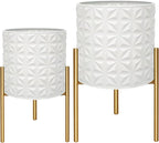 ARNIS Modern Planter Pots, Decorative Planters, Metal Pots - Image 2