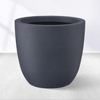 Kante 14 Inch Dia Round Concrete Planter, Indoor Outdoor Large Plant Pot by Kante
