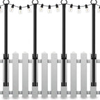 4 Pack String Light Poles, 5 Ft Light Poles by Mutovlin