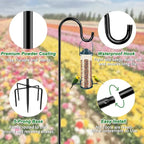 48 Inch Shepherds Hooks for Outdoor, Heavy Duty Bird Feeder Pole - Image 2