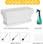 6 Packs Window Box Planter, 17 Inches Flower Window Box Rectangular Plastic - Image 3