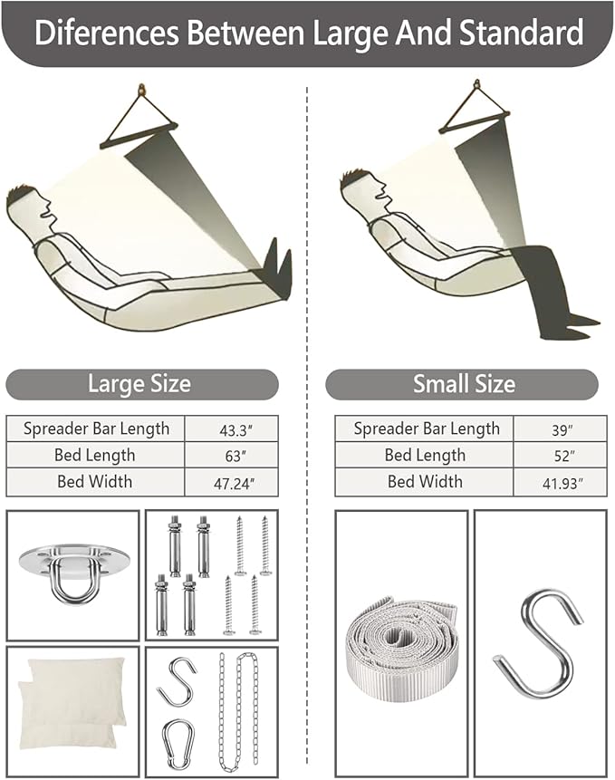 XXL Hammock Chair Hanging Rope Swing - Image 4