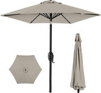 Best Choice Products 7.5ft Heavy-Duty Round Outdoor Market Table Patio Umbrella by BestChoiceProducts